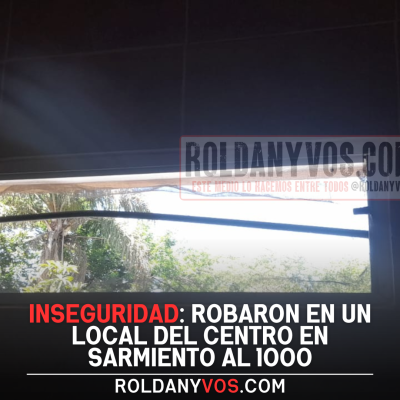 Inseguridad- Robaron en un local en pleno Casco Urbano