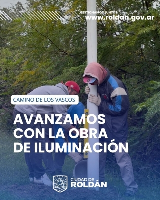 Avanza la obra de iluminación sobre Camino de los Vascos