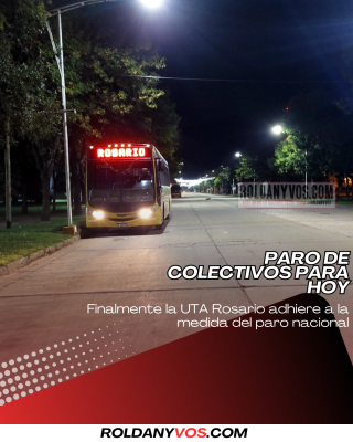 Paro de colectivos interurbanos. El urbanito de Roldán funciona normalmente 