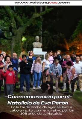 Conmemoración por el natalicio de Eva Peron 