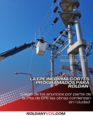 Corte de luz para el Martes 13 en Roldán 