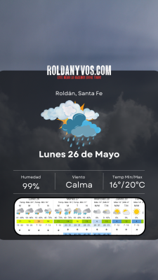 Lunes 26 de Mayo, humedad a morir pero llega el frío!