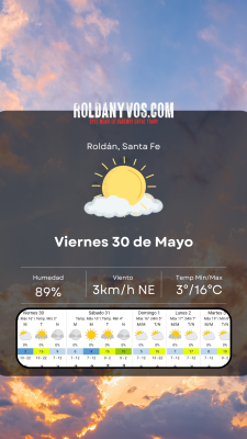 Viernes 30 de Mayo, frio y más frío!!