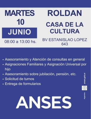 Anses en Roldán,  que días estarán en la ciudad?