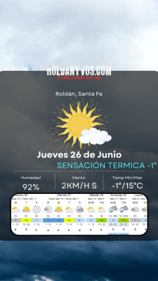 Jueves 26 de Junio  un grado bajo cero 🥶
