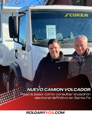 UN NUEVO CAMIÓN VOLCADOR SE INCORPORA PARA FORTALECER LOS SERVICIOS PÚBLICOS