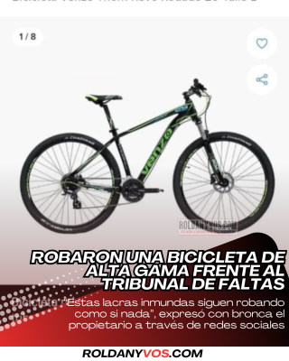 Robaron una bicicleta frente al Tribunal de Faltas de Roldán 