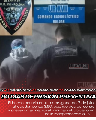 Fue imputado por el robo a un minimarket en Roldán y estará 90 días preso
