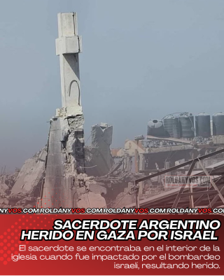 Cura herido en Gaza luego de un ataque a la Iglesia por bombardeo Israelí 