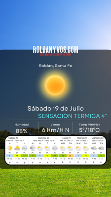 Sábado 19 de Julio, despejado y fresco