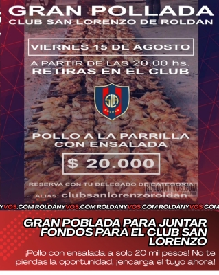 Gran Pollada Solidaria del Club San Lorenzo de Roldán
