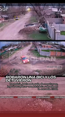 Monitoreo de Roldan junto a la policía, detienen a dos hombres por robar una bicicleta