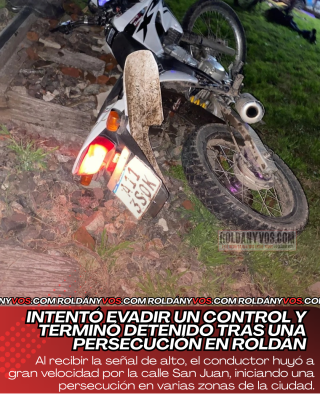Intento evadir un control y terminó detenido