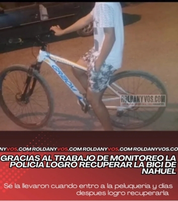 Gracias a Monitoreo recuperaron una bicicleta robada