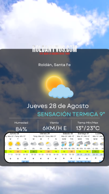 Jueves 28 de agosto, pegajoso es poco