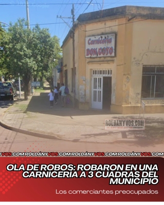 Ola de Inseguridad: Robaron en una carnicería a 3 cuadras del Municipio