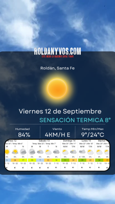 Viernes 12 de Septiembre fresca mañana pero llega el calor por la tarde