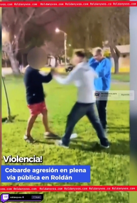 Violenta agresión a un juven frente a la Comisaría y a Metros del Centro de Monitoreo 