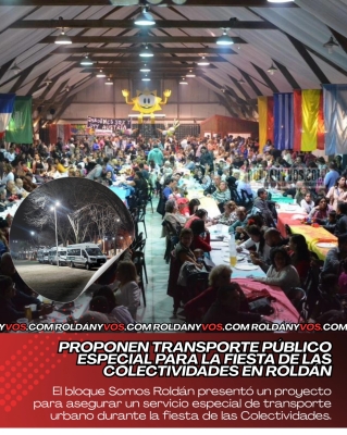 Proponen transporte público especial para la Fiesta de las Colectividades en Roldán