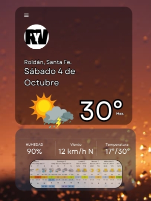 Sábado 4 de octubre,  Mucho calor y tormentas??