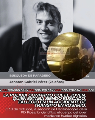Hallaron sin vida al joven de Roldán que era intensamente buscado