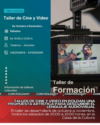 Taller de Cine y video en Roldán: una propuesta artística para descubrír el lenguaje audiovisual 