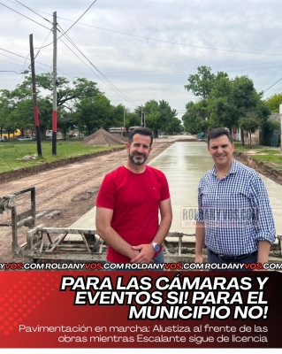 Pavimentación en marcha: Alustiza al frente de las obras mientras Escalante sigue de licencia.