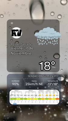 🌧 Llueve sobre Roldán y toda la zona este viernes 7 de noviembre