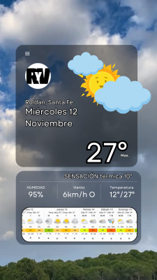 Miércoles 12 de Noviembre, nublado y algún ratito de sol