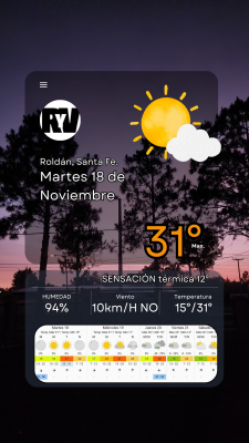 Martes 18 de Noviembre, Calor para la tarde de hoy! No te olvides la botellita de agua!