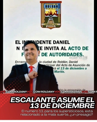 Escalante asume el 13 de diciembre, porque no el 10 cuando es la fecha oficial?