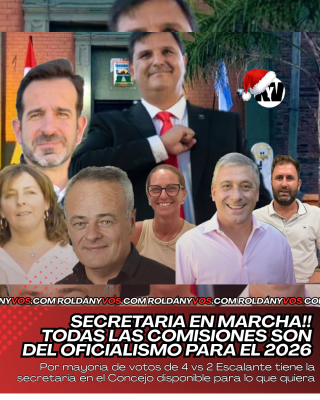 Roldán confirmó sus autoridades del Concejo para el año legislativo 2026: todas las comisiones quedaron en manos del oficialismo