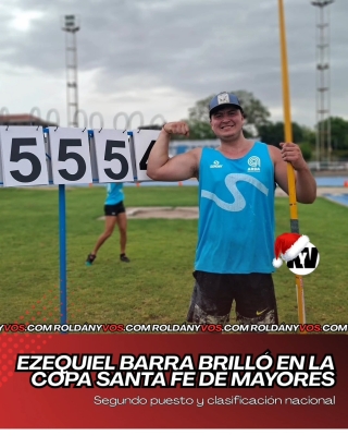 Ezequiel Barra brilló en la Copa Santa Fe de Mayores: segundo puesto y clasificación nacional