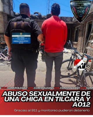 Abusó sexualmente de una chica en la vía pública en calle Tilcara y A012, fue detenido