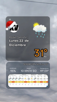 Lunes 22 de Diciembre,  nubes, sol y lluvia pero sobre todo calor!!