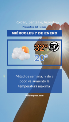 Miércoles 7 de Enero, calor y llegan lluvias?
