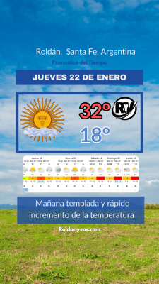 Jueves 22 de Enero, sube la temperatura 
