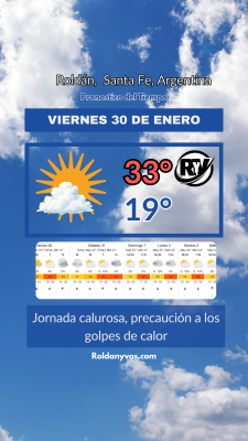 Viernes 30 de Enero, calor y mas calor