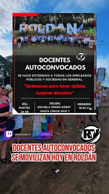 Docentes autoconvocados marchan hoy en Roldán tras la oferta salarial de José Goity.