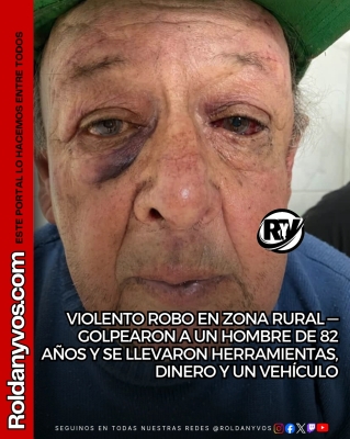 ROLDÁN: VIOLENTO ROBO EN ZONA RURAL — GOLPEARON A UN HOMBRE Y SE LLEVARON DINERO, HERRAMIENTAS Y UNA CAMIONETA