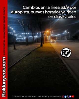 Cambios en la línea 33/9 por autopista: nuevos horarios ya rigen en días hábiles