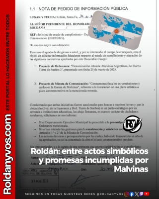Roldán: entre actos simbólicos y promesas incumplidas por Malvinas