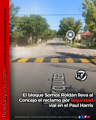 El bloque Somos Roldán lleva al Concejo el reclamo por seguridad vial en el Paul Harris