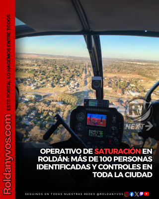 Importante operativo policial en Roldán: identificaron a 116 personas y controlaron casi un centenar de vehículos