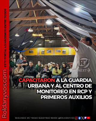 Roldán: capacitaron a la Guardia Urbana y al Centro de Monitoreo en RCP, maniobra de Heimlich y uso del DEA