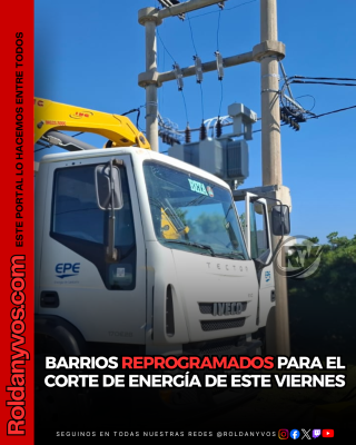 BARRIOS REPROGRAMADOS PARA EL CORTE DE ENERGÍA DE ESTE VIERNES