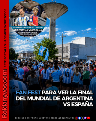 Argentina vs España: Roldán invita a ver la final del Mundial 2026 en el Paseo de la Estación