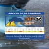 Jueves 19 de Febrero, lluvias y tormentas para casi toda la jornada