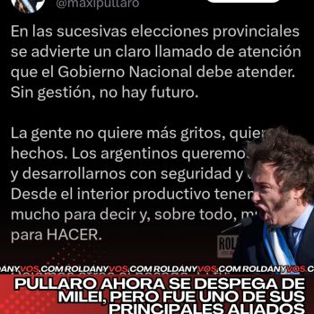 Pullaro ahora se despega de Milei, pero fue uno de sus principales aliados