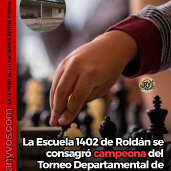 La Escuela 1402 de Roldán se consagró campeona del Torneo Departamental de Ajedrez